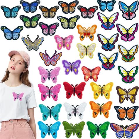 butterfly patches for clothes|butterfly sew on patches.